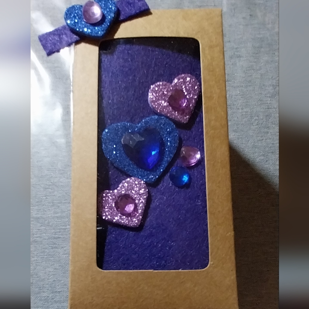 DIY- Glitter Heart And Flowers Decorated Box Set